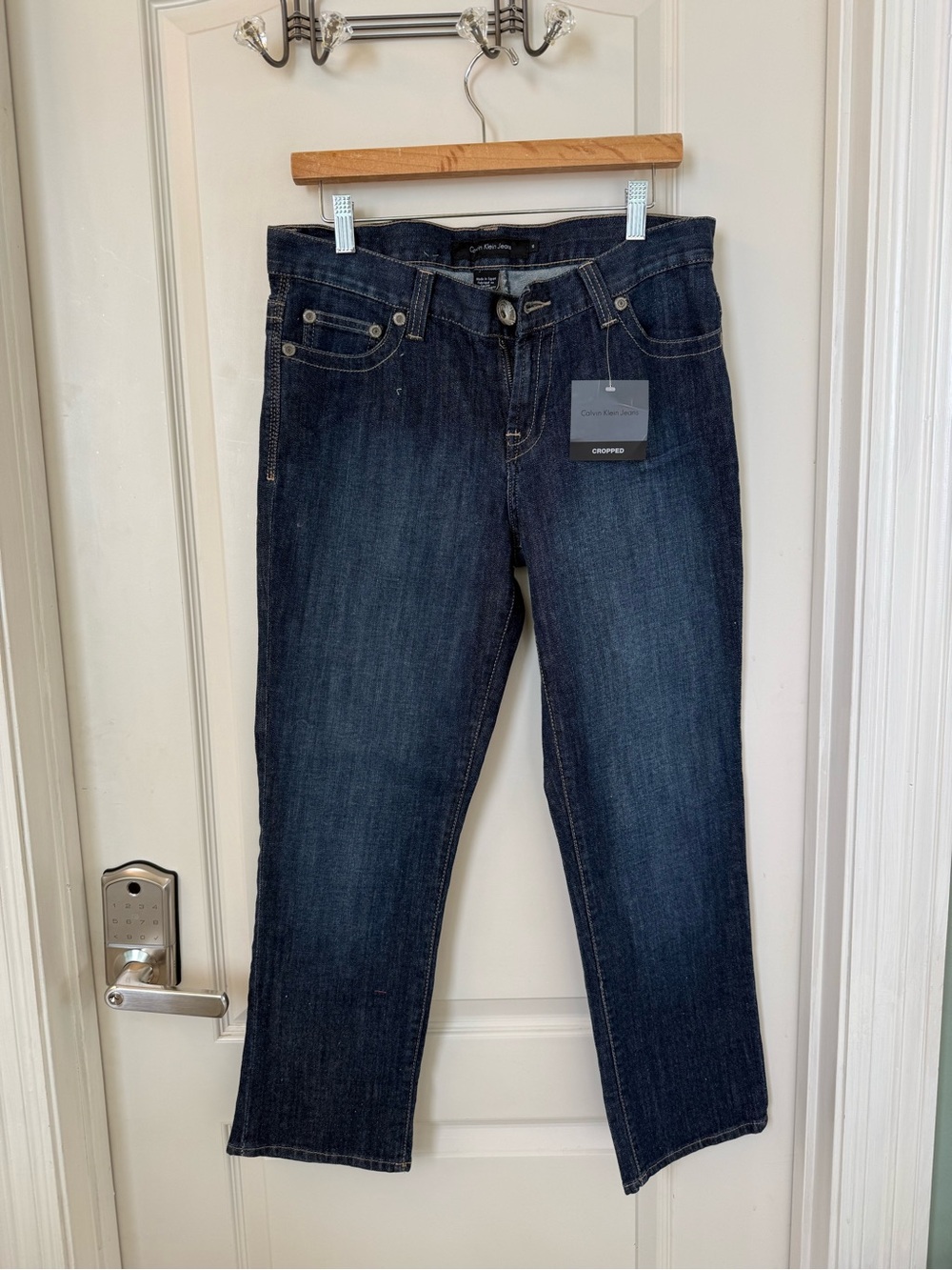 Calvin Klein Jeans Dark Blue Cropped Women's Jeans